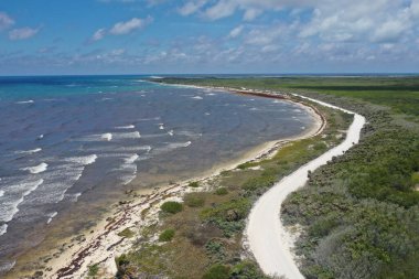 Meksika 'nın çok güzel Cozumel şehrinde güzel bir deniz feneri.. 