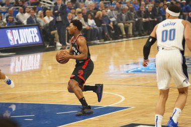 Orlando Magic 19 Nisan 2019 Cuma günü Orlando Florida 'daki Amway Arena' daki NBA Playoff 1 'de Toronto Rapçileri' ne ev sahipliği yapıyor.