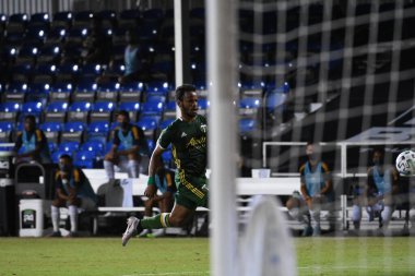 Los Angeles Galaksisi, 14 Temmuz 2020 'de Orlando Florida ABD' deki ESPN Vahşi Spor Dünyası 'nda düzenlenen MLS Sırt Turnuvası sırasında Portland Timbers ile karşı karşıya geldi.