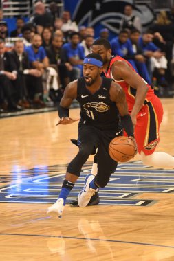 Orlando Magic 20 Mart 2019 Çarşamba günü Orlando Florida 'daki Amway Center' da Louisiana Pelikanlarına ev sahipliği yapıyor..