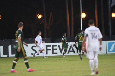 Los Angeles Galaksisi, 14 Temmuz 2020 'de Orlando Florida ABD' deki ESPN Vahşi Spor Dünyası 'nda düzenlenen MLS Sırt Turnuvası sırasında Portland Timbers ile karşı karşıya geldi..