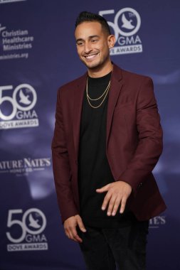 15 Ekim 2019 'da Nashville, Tennessee' deki Linbscome Üniversitesi 'nde verilen 50. GMA Dove Ödülleri sırasında kırmızı halı. 