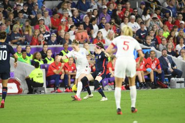 5 Mart 2020 'de Orlando Florida' daki Exploria Stadyumu 'nda düzenlenen 2020 SheBelieves Kupası' nda ABD - İngiltere Karşılaşması 