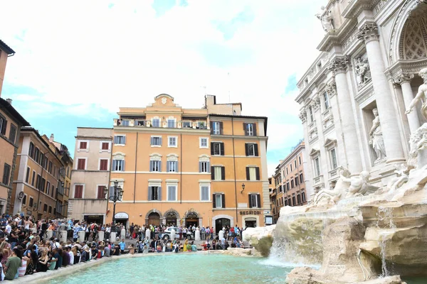 Famosa Fontana Trevi Roma — Foto Stock