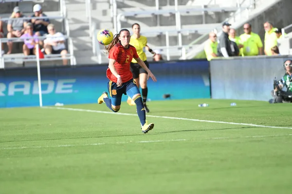 Spain Japan Match 2020 Shebelieves Cup Exploria Stadium Orlando Florida — стокове фото