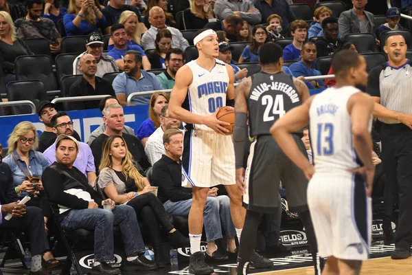 Orlando Magic Gastheer Van Brooklyn Nets Het Amway Center Orlando — Stockfoto