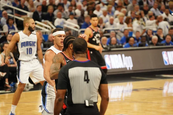 Orlando Magic Hosts Toronto Rapters Během Prvního Kola Play Nba — Stock fotografie