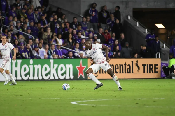 Orlando City Gastheer Real Salt Lake Het Exploria Stadion Zaterdag — Stockfoto