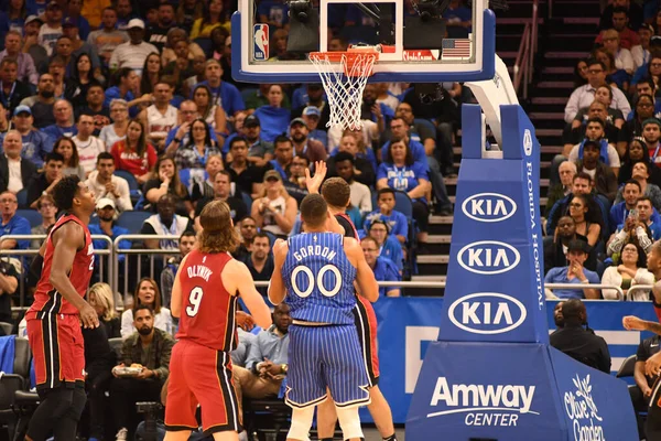 Orlando Magic Värd Miami Heat Amway Center Orlando Florida Den — Stockfoto