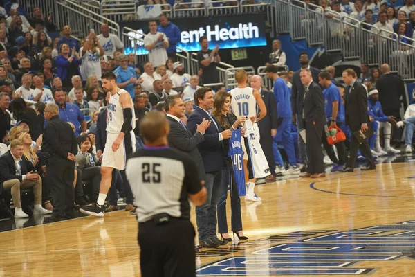 Orlando Magic Hospeda Toronto Rapters Durante Playoff Nba Amway Arena — Fotografia de Stock