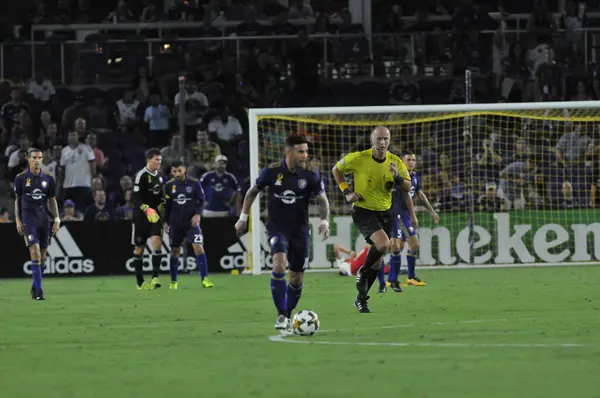 Orlando City Φιλοξενεί Την Επανάσταση Της Νέας Αγγλίας Στο Orlando — Φωτογραφία Αρχείου