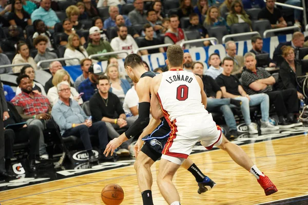 Portland Traillblazers Jogador Mccollum Leva Tiro Durante Jogo Amway Center — Fotografia de Stock