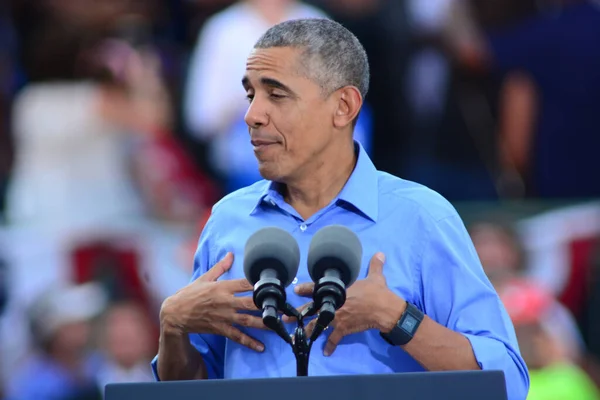 Presidente Barack Obama Fala Comício Campanha Estádio Osceola Heritage Park — Fotografia de Stock