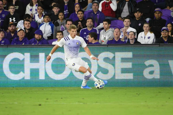 Orlando City Hostitel Montreal Přátelském Utkání Stadionu Exploria Orlando Florida — Stock fotografie