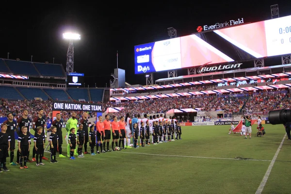 Fußballteam Gastgeber Trinidad Tobago Auf Dem Everbank Field Jacksonville Florida — Stockfoto