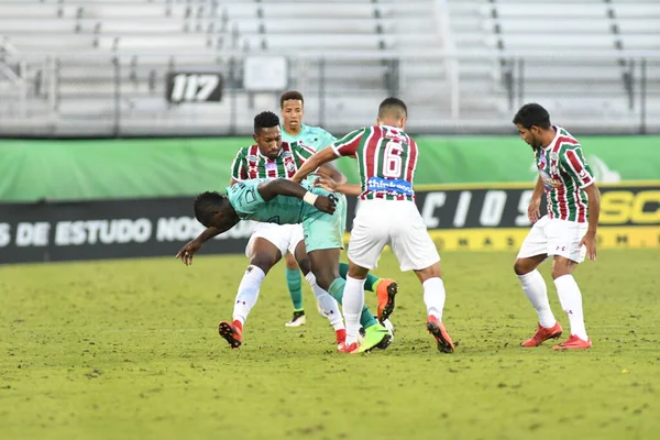 Fluminense Barcelona Durante Copa Florida Spectrum Stadium Enero 2018 Orlando — Foto de Stock