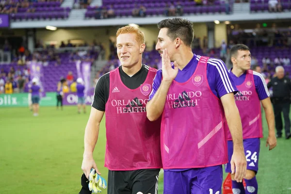 Orlando City Acoge Los Red Bulls Nueva York Estadio Exploria —  Fotos de Stock