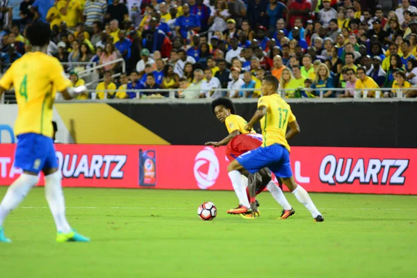 Brasil Enfrenta Haití Durante Copa América Centenario Orlando Florida Camping — Foto de Stock