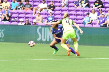 Orlando Pride 21 Temmuz 2018 'de Orlando Florida' daki Exploria Stadyumu 'nda Seattle Reign FC' ye ev sahipliği yapmaktadır. Fotoğraf: Marty Jean-Louis