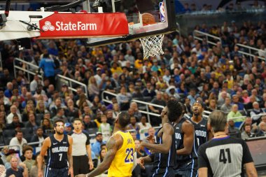 Orlando Magic 11 Aralık 2019 Çarşamba günü Orlando Forida 'daki Amway Center' da Los Angeles Lakers 'a ev sahipliği yaptı..  