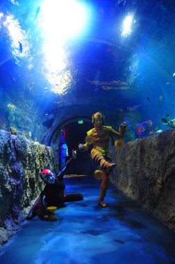 30 Ağustos 2016 'da Orlando Florida' daki güzel Orlando Eye 'daki Cirque du Soleil gösterisi.