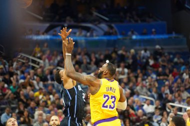 Orlando Magic 11 Aralık 2019 Çarşamba günü Orlando Forida 'daki Amway Center' da Los Angeles Lakers 'a ev sahipliği yaptı. Fotoğraf: Marty Jean-Louis