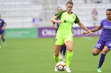 Orlando Pride 21 Temmuz 2018 'de Orlando Florida' daki Exploria Stadyumu 'nda Seattle Reign FC' ye ev sahipliği yapmaktadır. Fotoğraf: Marty Jean-Louis