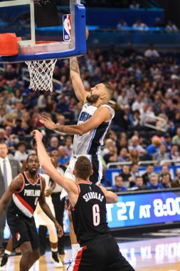 Orlando Magic 25 Ekim 2018 'de Orlando Florida' daki Amway Center 'da Portland Trail Blazers' ı sunar.. 