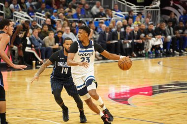 Orlando Magic 28 Şubat 2020 tarihinde Orlando Florida 'da Amway Center' da Minnesota Timberwolves 'a ev sahipliği yapar..  