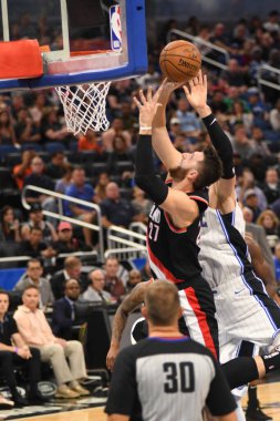 Orlando Magic 25 Ekim 2018 'de Orlando Florida' daki Amway Center 'da Portland Trail Blazers' ı sunar..