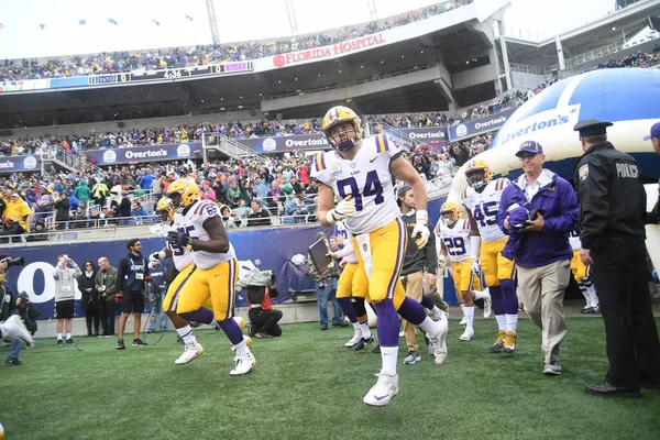 Notre Dame Αντιμετωπίσει Lsu Κατά Διάρκεια Του Citrus Bowl Στο — Φωτογραφία Αρχείου