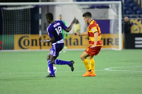 Orlando City SC, 29 Haziran 2016 'da Orlando Florida' daki Kamp Dünyası Stadyumu 'nda Fort Lauderdale Strikers' a ev sahipliği yaptı..