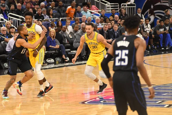 Orlando Magic Gastheer Van Golden State Warriors Het Amway Center — Stockfoto