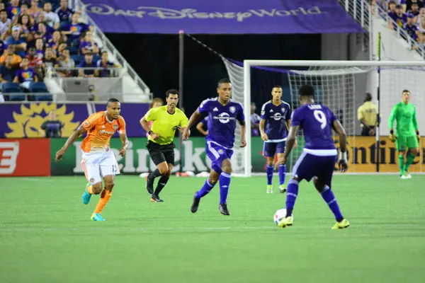 Orlando City Házigazdája Houston Dynamo Július 2016 Camping World Stadium — Stock Fotó