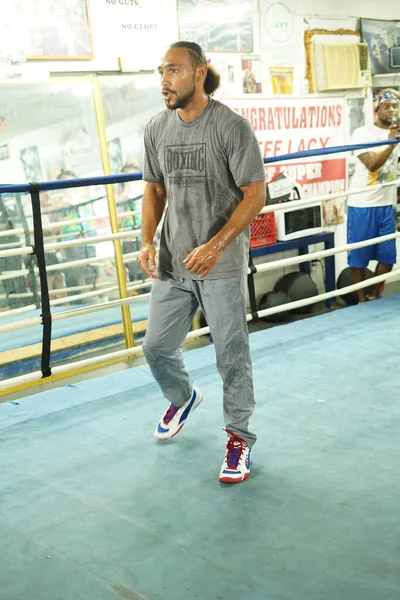 Boxer Keith One Time Thurman Durante Evento Stampa Presso Sua — Foto Stock