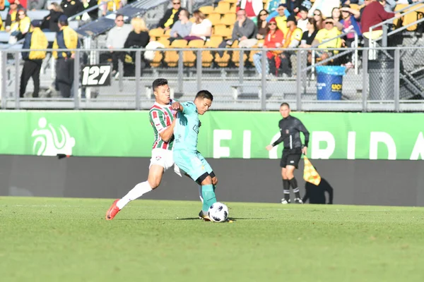 Fluminense Barcelona Время Кубка Флориды Стадионе Spectrum Stadium Января 2018 — стоковое фото