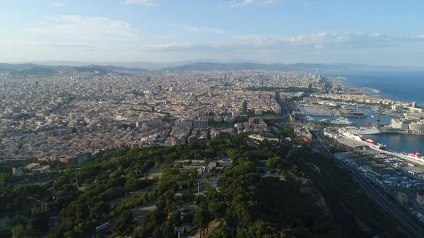 İspanya, Barselona 'nın hava manzarası