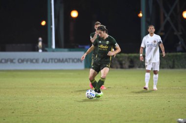 Los Angeles Galaksisi, 14 Temmuz 2020 'de Orlando Florida ABD' deki ESPN Vahşi Spor Dünyası 'nda düzenlenen MLS Sırt Turnuvası sırasında Portland Timbers ile karşı karşıya geldi.