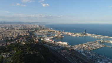 İspanya, Barselona 'nın hava manzarası