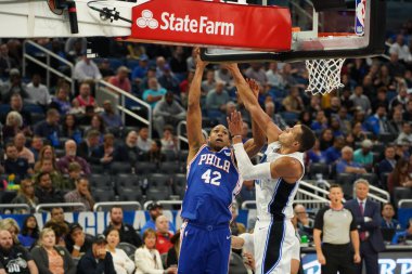 Orlando Magic, Philadelphia 76ers 'ı 13 Kasım 2019 Çarşamba günü Amway Center' da ağırlamaktadır. Fotoğraf: Marty Jean-Louis