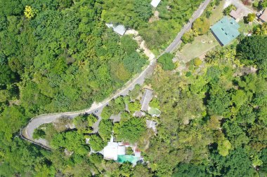 Güzel manzaranın havadan görünüşü