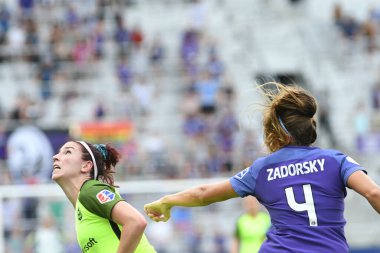 Orlando Pride 21 Temmuz 2018 'de Orlando Florida' daki Exploria Stadyumu 'nda Seattle Reign FC' ye ev sahipliği yapmaktadır. Fotoğraf: Marty Jean-Louis