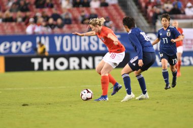 Japonya, İngiltere 'ye karşı Raymond James Stadyumu' nda 5 Mart 2019 'da Tampa Florida' da.  