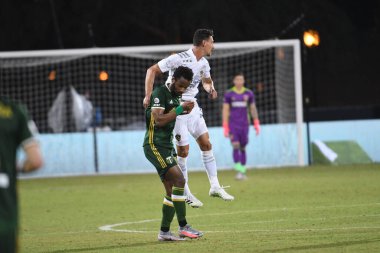 Los Angeles Galaksisi, 14 Temmuz 2020 'de Orlando Florida ABD' deki ESPN Vahşi Spor Dünyası 'nda düzenlenen MLS Sırt Turnuvası sırasında Portland Timbers ile karşı karşıya geldi.
