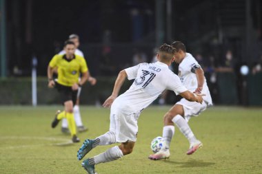 Los Angeles Galaksisi, 14 Temmuz 2020 'de Orlando Florida ABD' deki ESPN Vahşi Spor Dünyası 'nda düzenlenen MLS Sırt Turnuvası sırasında Portland Timbers ile karşı karşıya geldi..