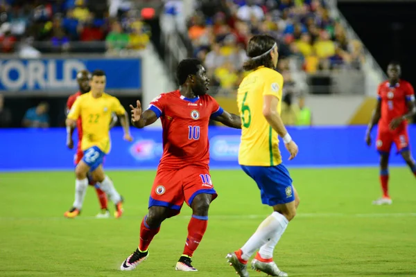 Brazília Szembesül Haitivel Copa America Centenario Alatt Orlando Floridában Camping — Stock Fotó