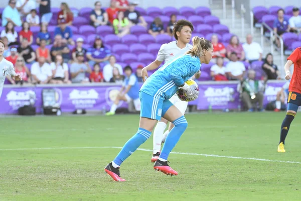 Spanje Japan Match Tijdens 2020 Shebelieves Cup Het Exploria Stadium — Stockfoto