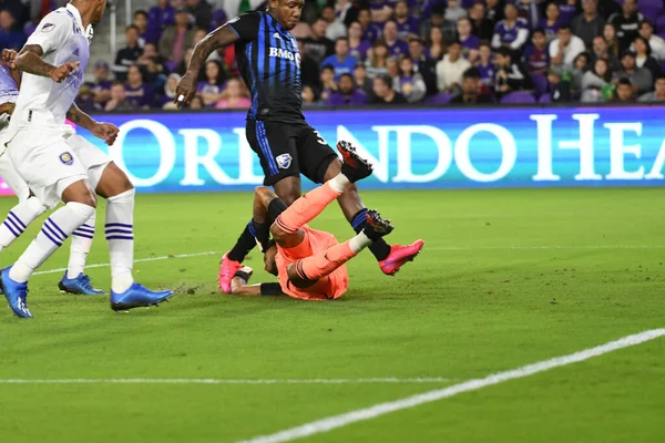 Orlando City Hospeda Montreal Uma Partida Amigável Estádio Exploria Orlando — Fotografia de Stock