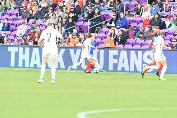 França Compete Contra Alemanha Durante Shebelives Cup Orlando City Stadium — Fotografia de Stock