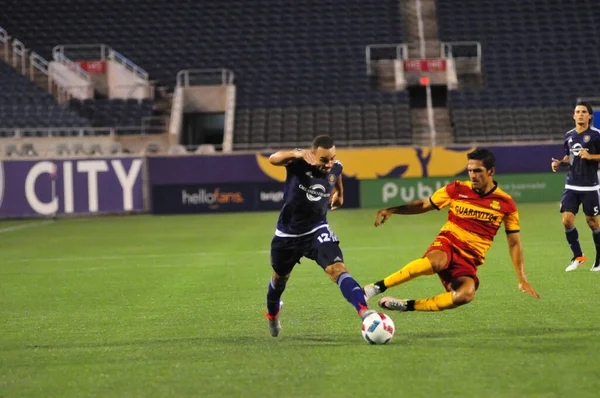 Orlando City Gastheer Van Het Fort Lauderdale Strikers Camping World — Stockfoto